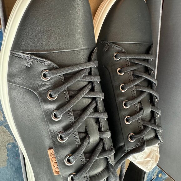 NWT ECCO Men's Soft 7 Sneaker in Black Size 44 - Picture 7 of 14